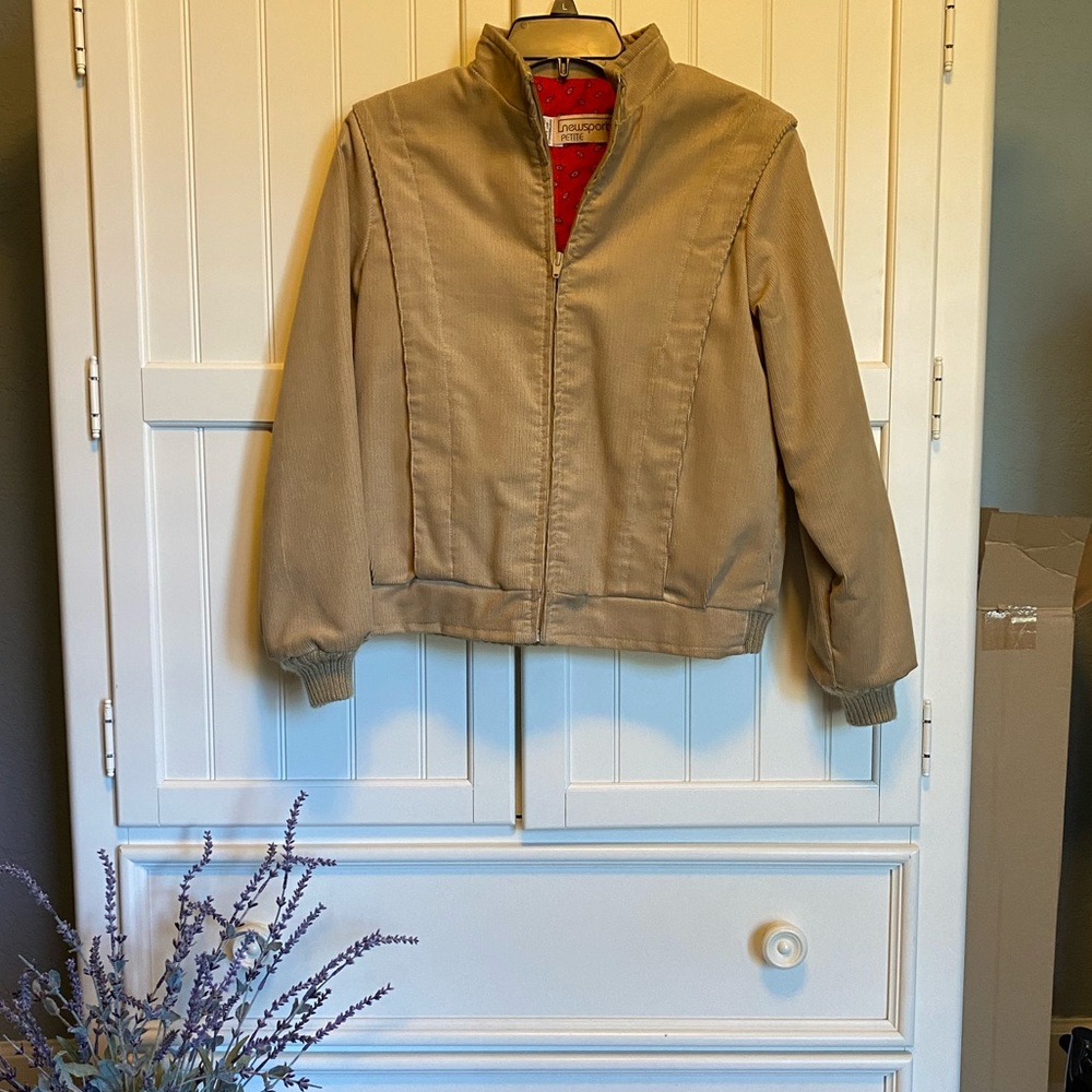 vintage corduroy bomber jacket